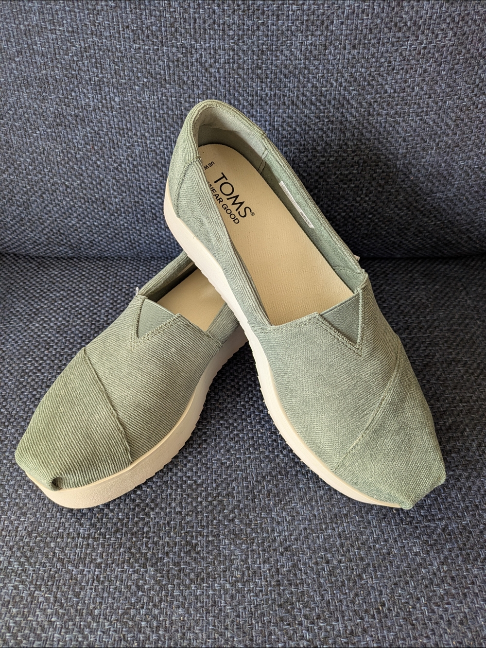 TOMS Women's Slip-On Platform - Sage Green
